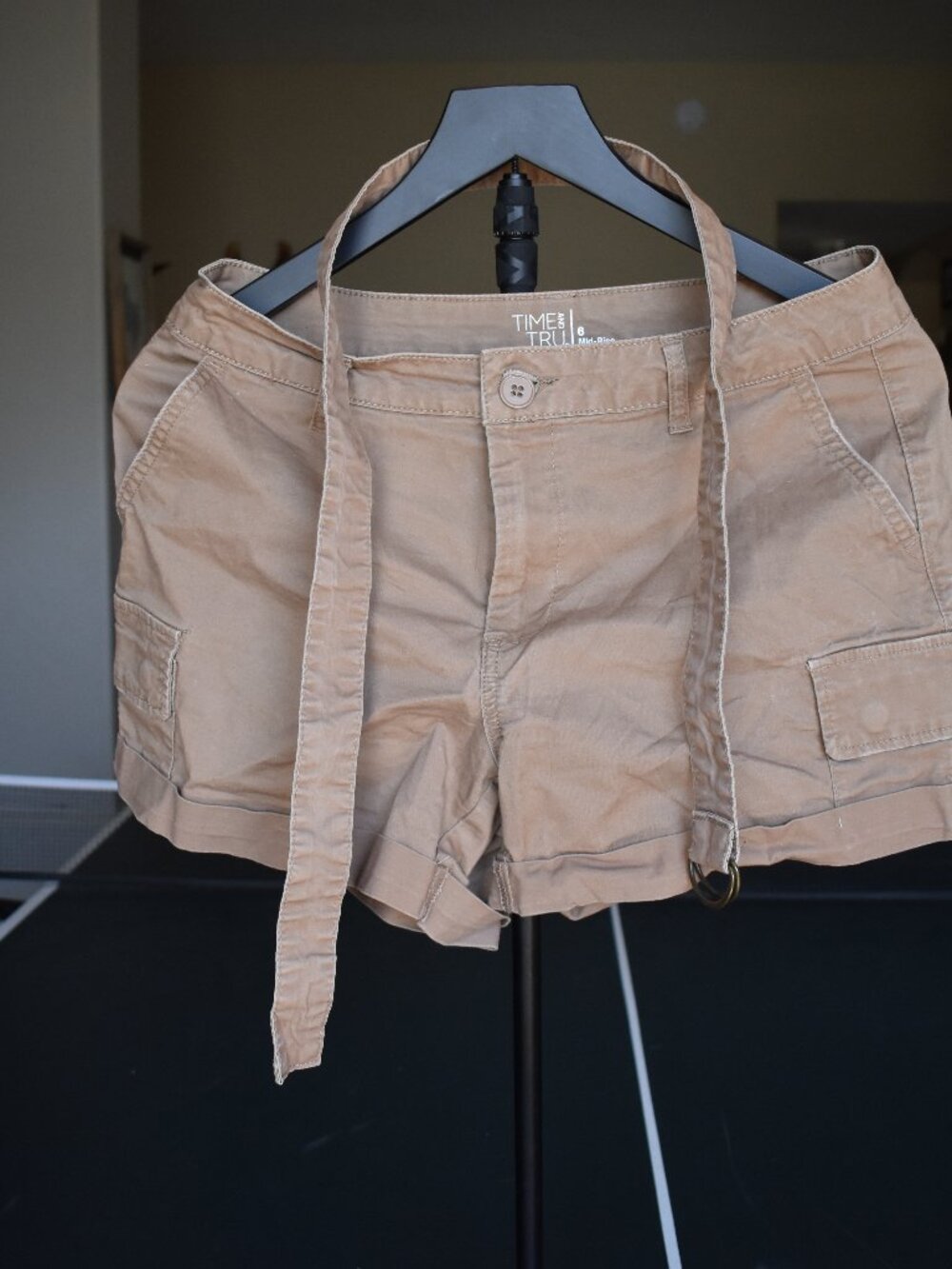 Time and True Cargo Shorts with belt size 6
